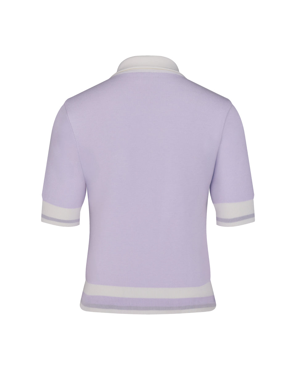 25SS バイカラークロップドニット