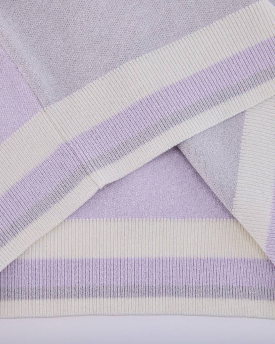 25SS バイカラークロップドニット