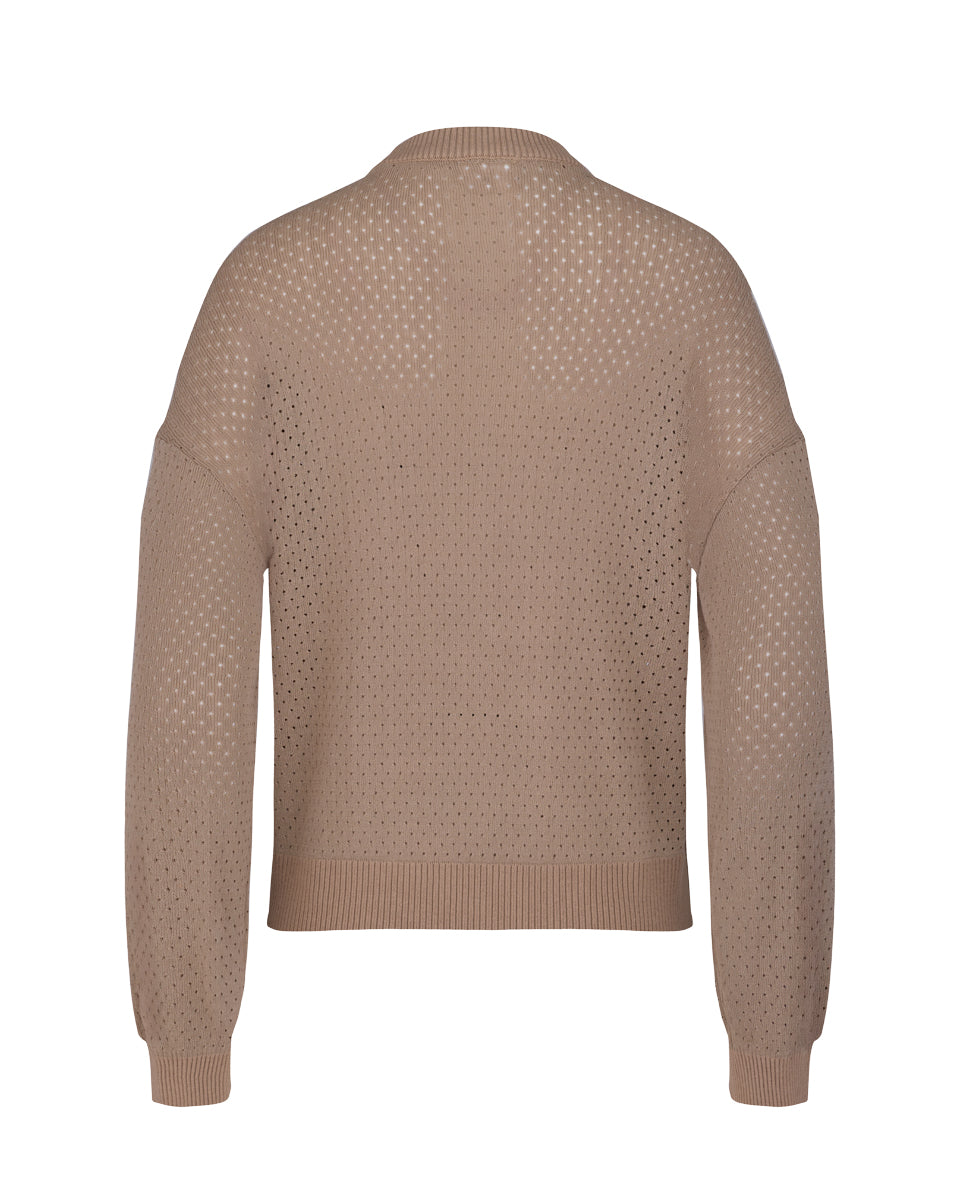 25SS 透かし編みラウンドネックニット