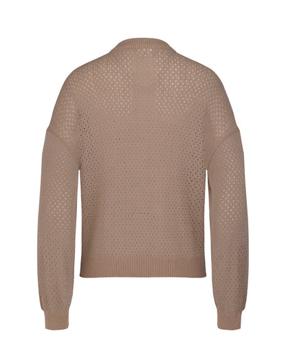 25SS 透かし編みラウンドネックニット