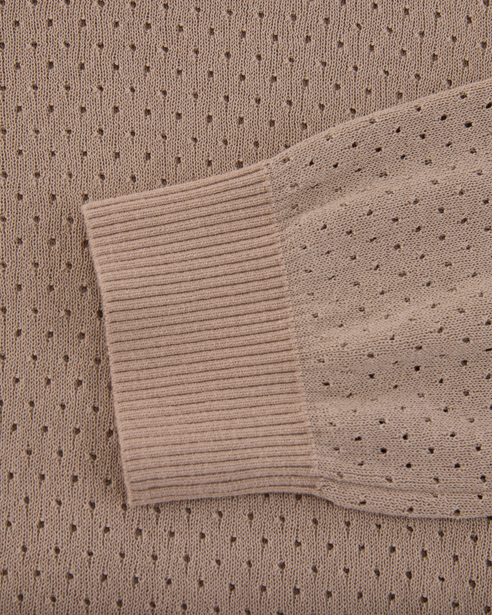 25SS 透かし編みラウンドネックニット