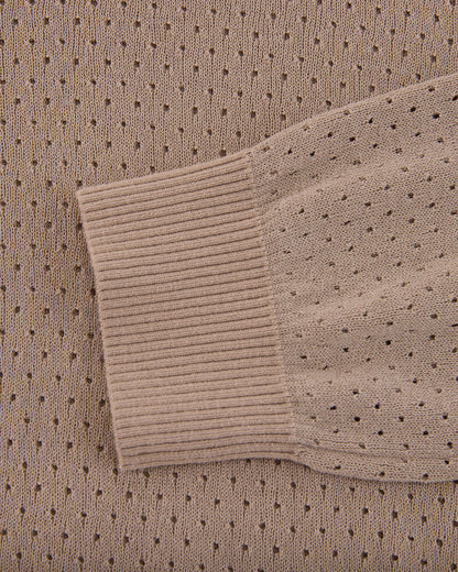 25SS 透かし編みラウンドネックニット