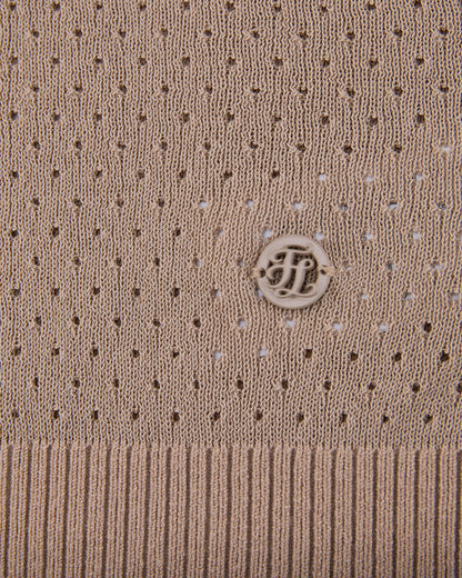 25SS 透かし編みラウンドネックニット