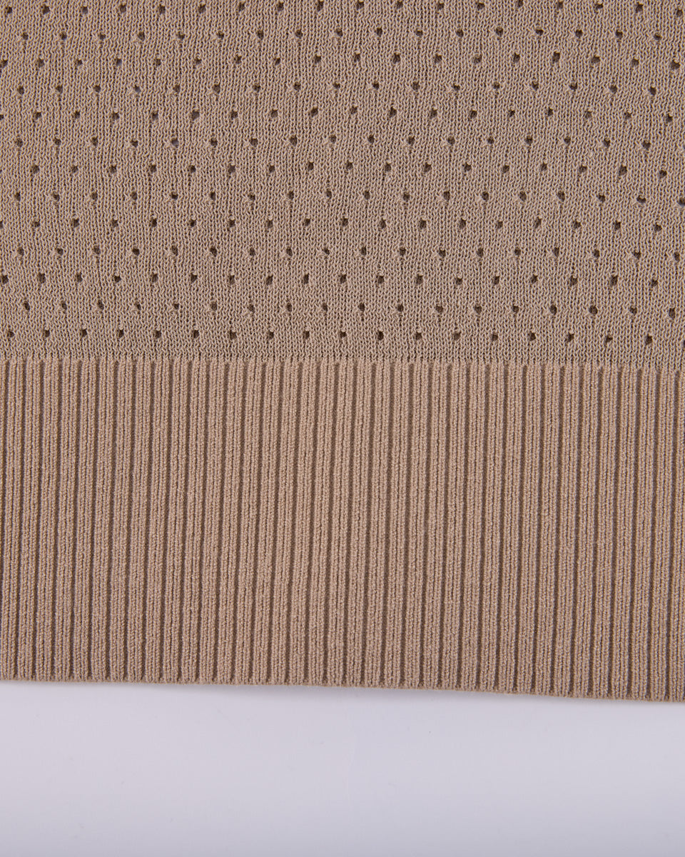 25SS 透かし編みラウンドネックニット