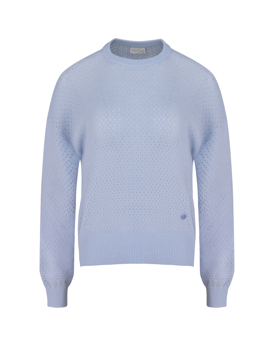 25SS 透かし編みラウンドネックニット