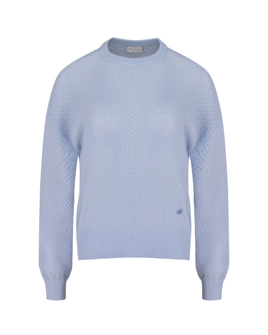 25SS 透かし編みラウンドネックニット