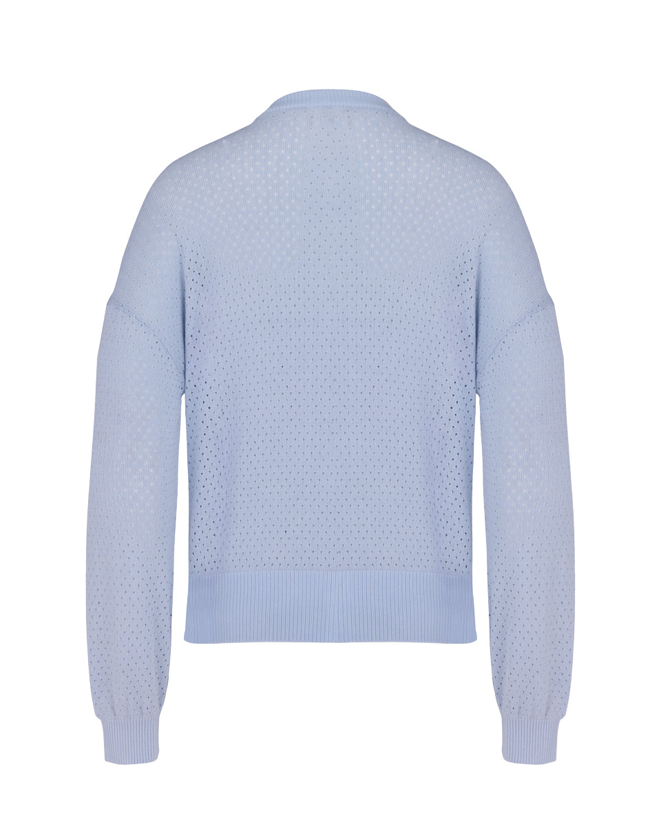 25SS 透かし編みラウンドネックニット