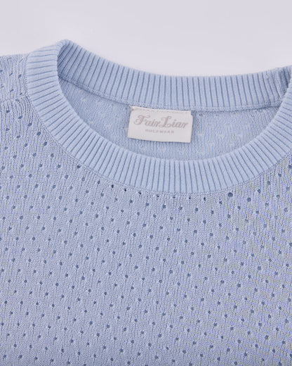 25SS 透かし編みラウンドネックニット