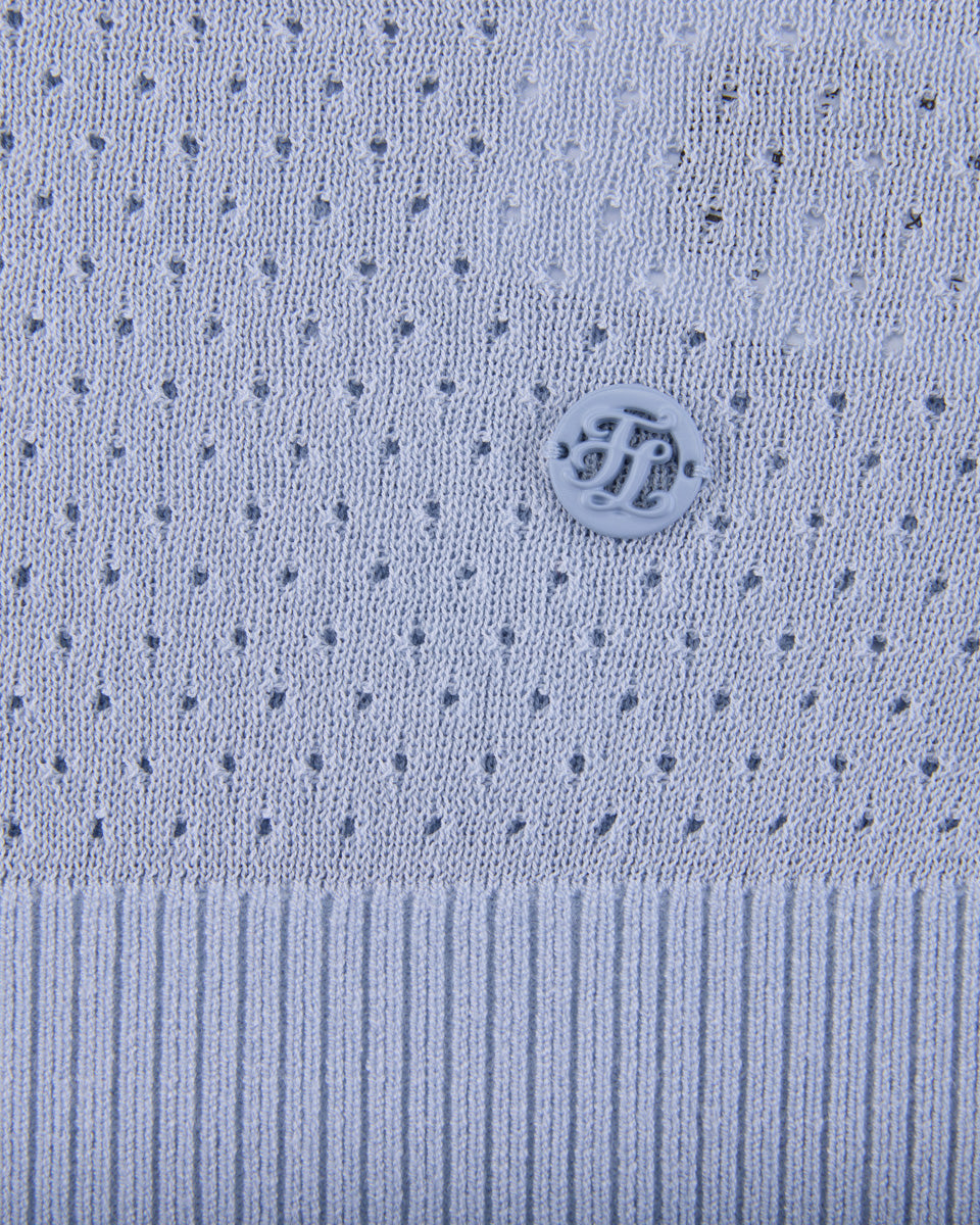 25SS 透かし編みラウンドネックニット