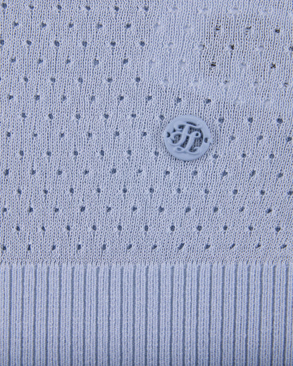 25SS 透かし編みラウンドネックニット