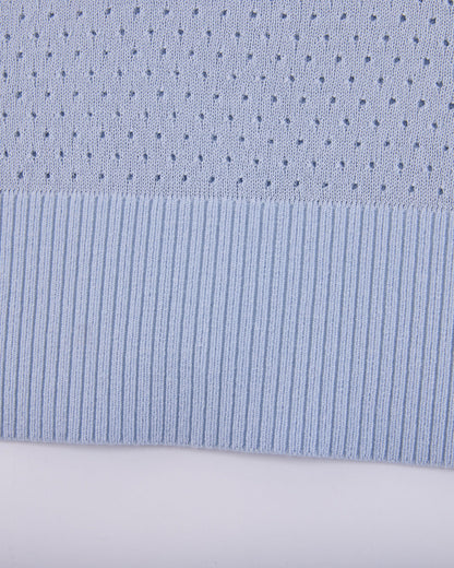 25SS 透かし編みラウンドネックニット