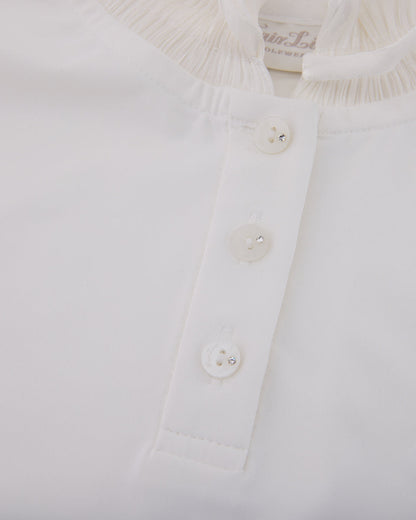 25SS シャーリングリボンハイネックTシャツ