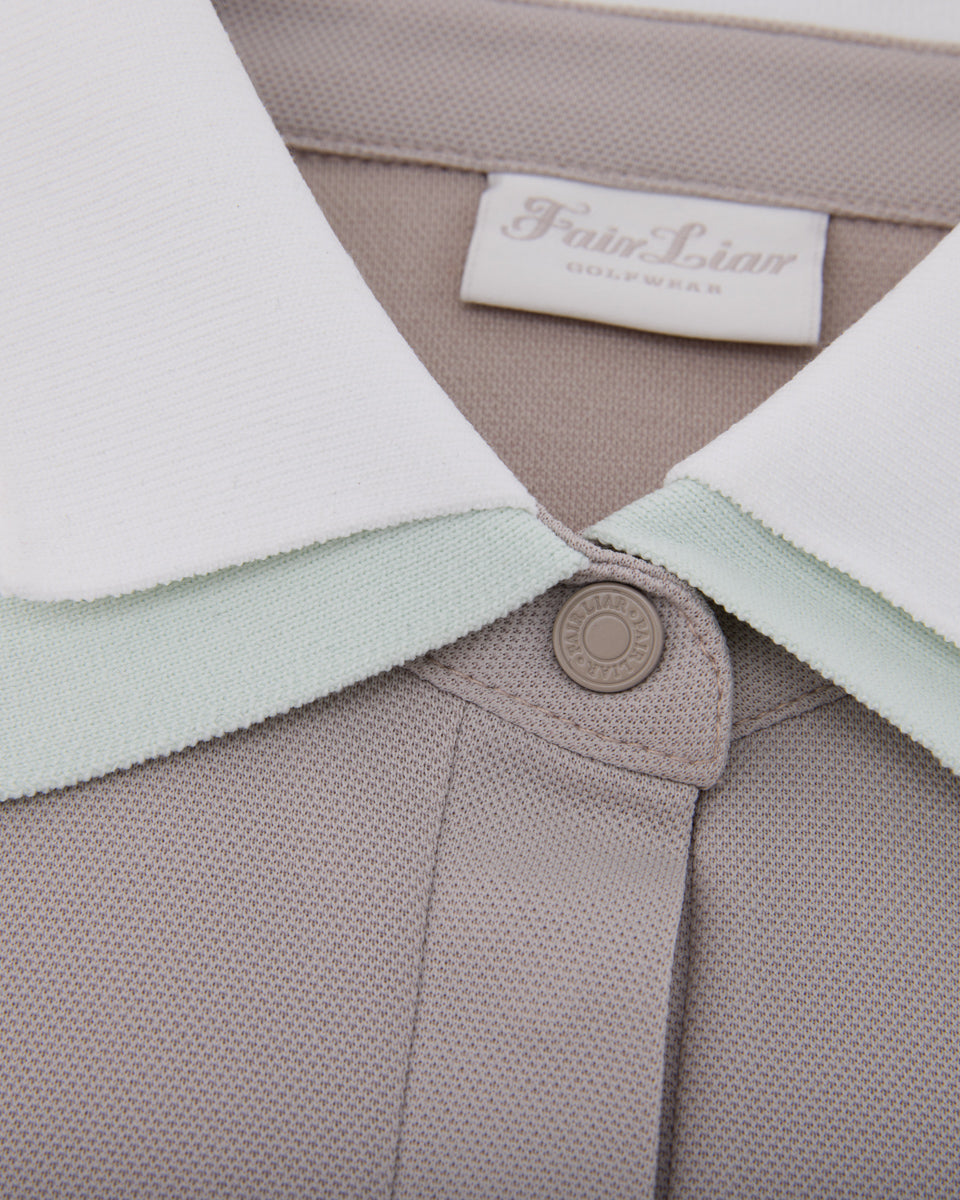 25SS バイカラーダブルカラーTシャツ