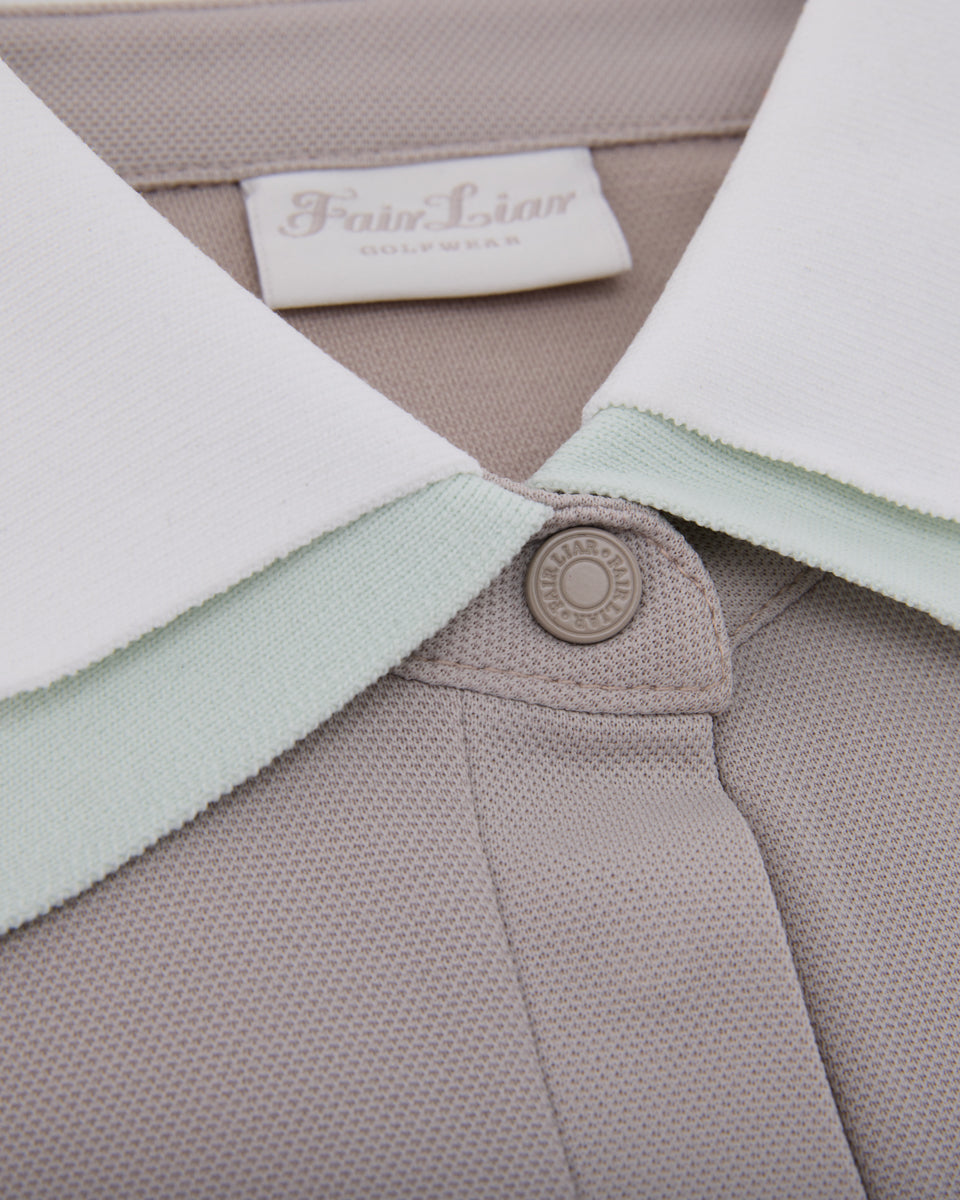 25SS バイカラーダブルカラーTシャツ