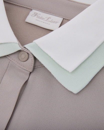 25SS バイカラーダブルカラーTシャツ