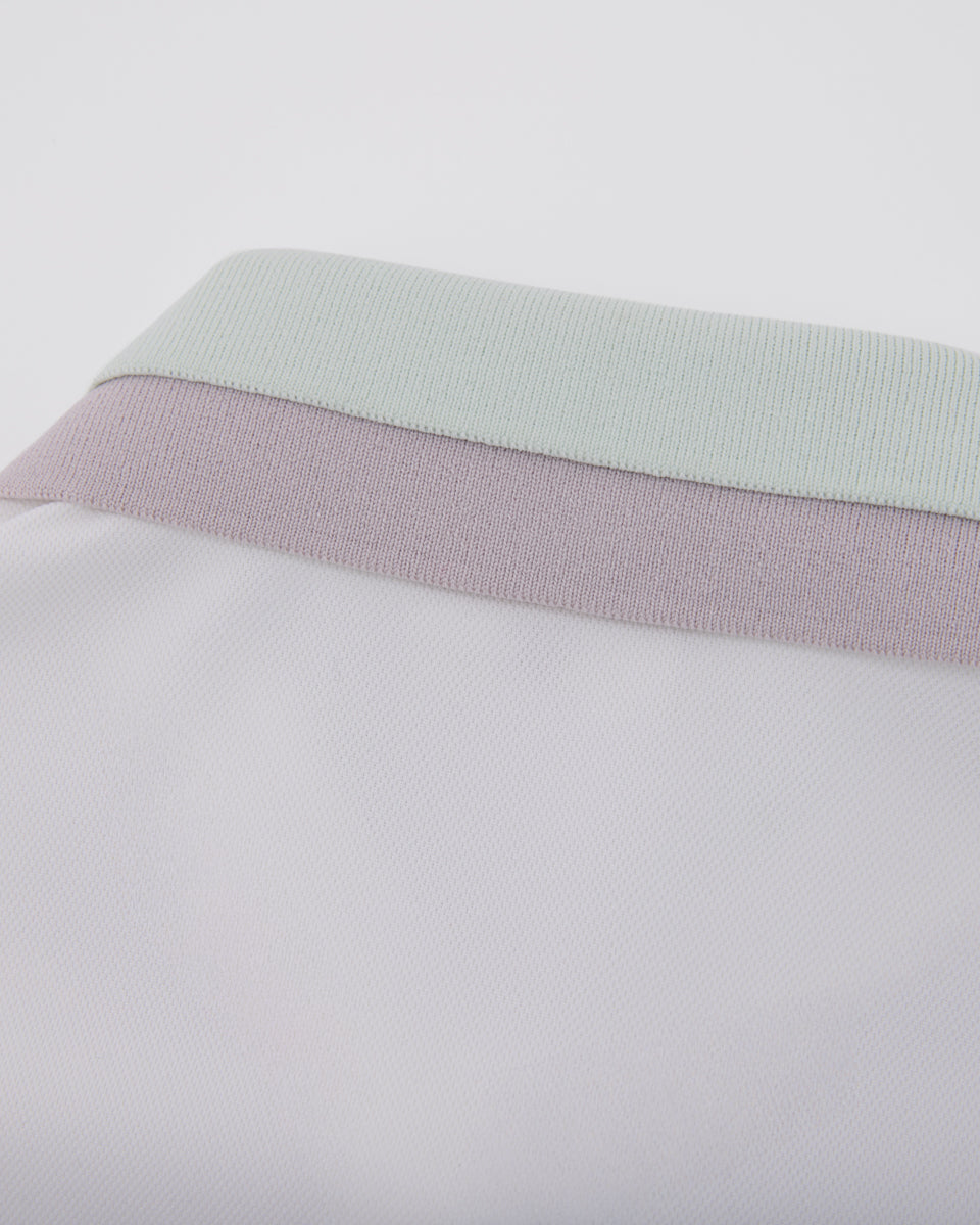 25SS バイカラーダブルカラーTシャツ