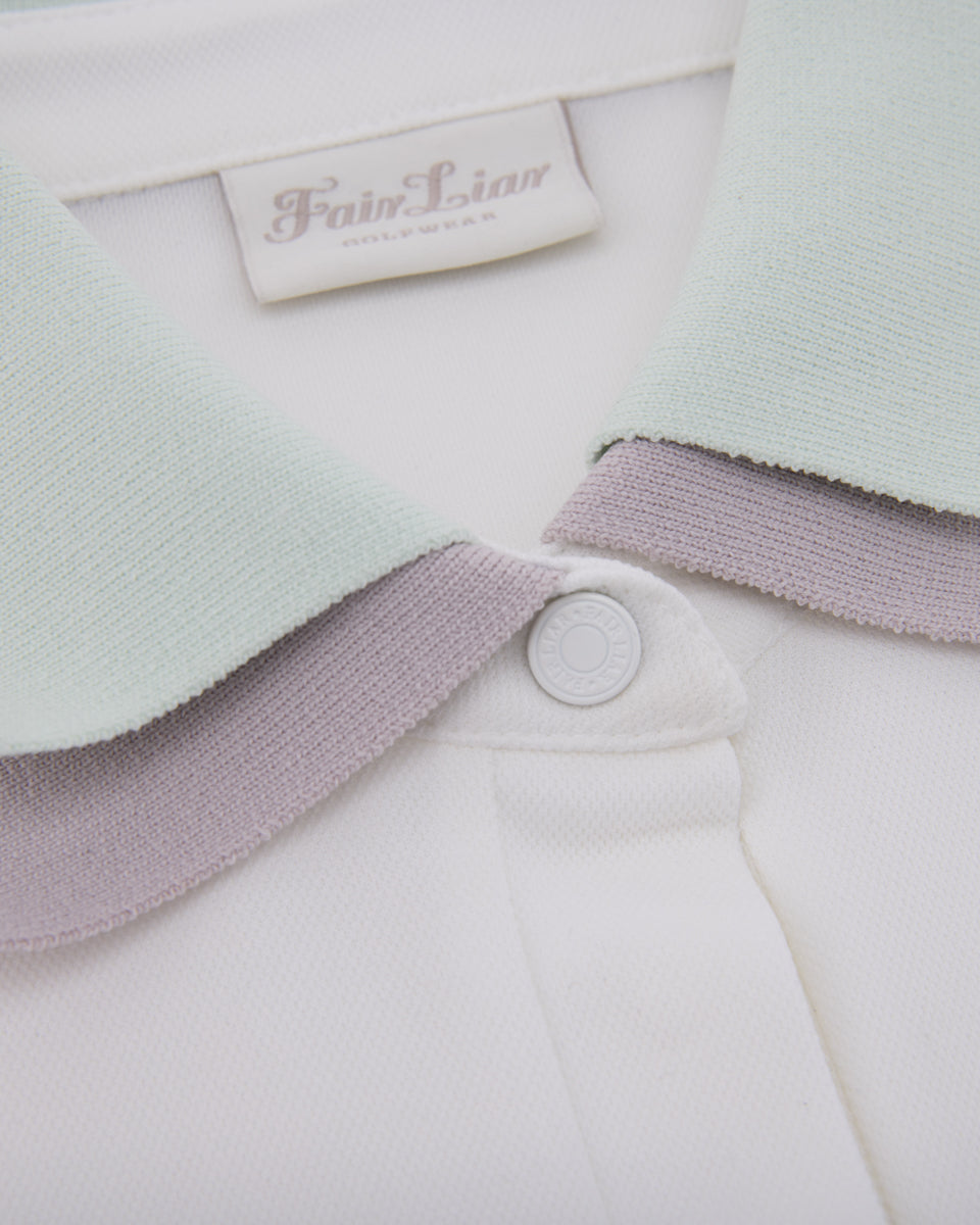 25SS バイカラーダブルカラーTシャツ