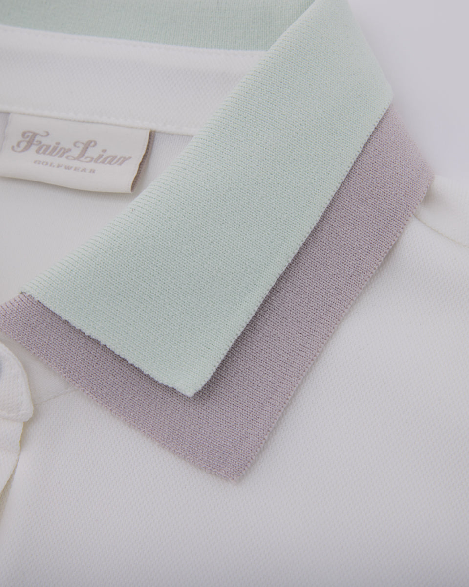 25SS バイカラーダブルカラーTシャツ