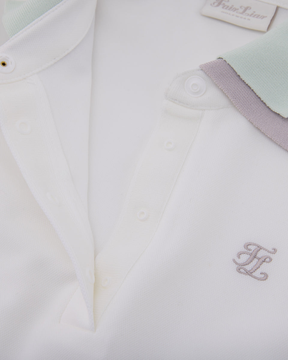 25SS バイカラーダブルカラーTシャツ