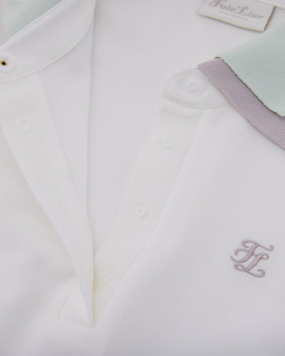 25SS バイカラーダブルカラーTシャツ