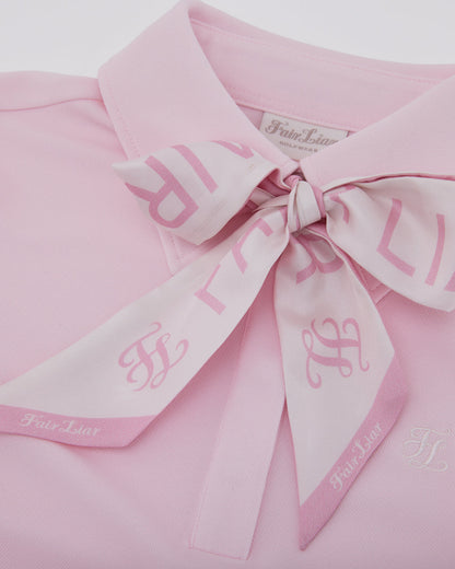 25SS レタリングスカーフ七分袖Tシャツ