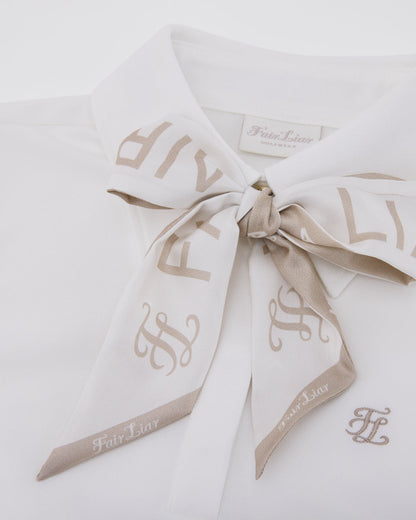 25SS レタリングスカーフ七分袖Tシャツ