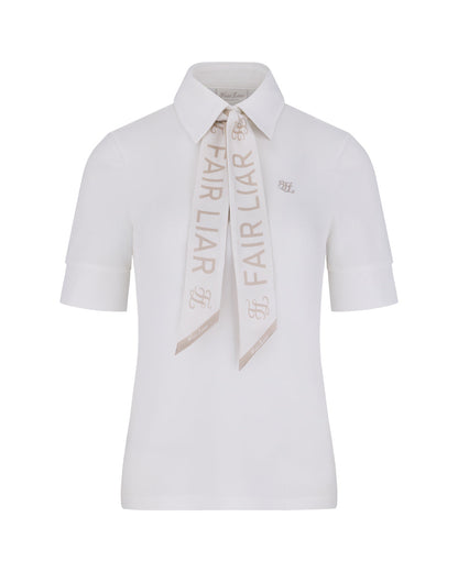 25SS レタリングスカーフ七分袖Tシャツ