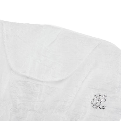 フリルシアサッカー2段マスク (ホワイト)