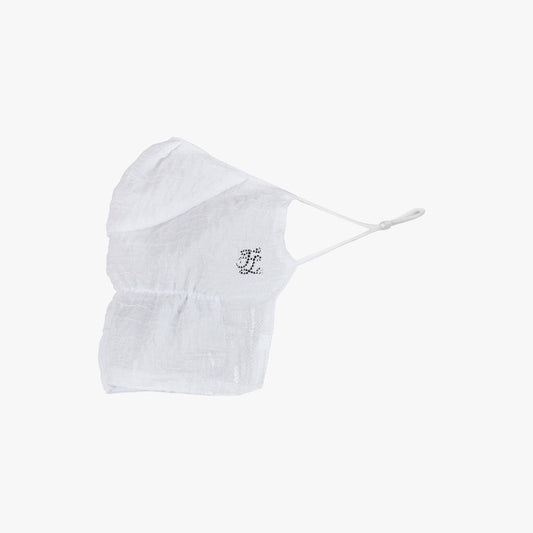 シアサッカー立体マスク (ホワイト)