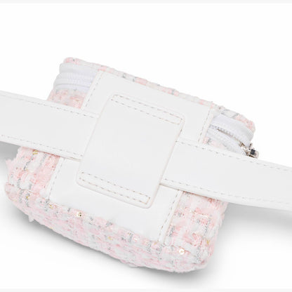 ツイードツインヒップバッグ (コーラル)