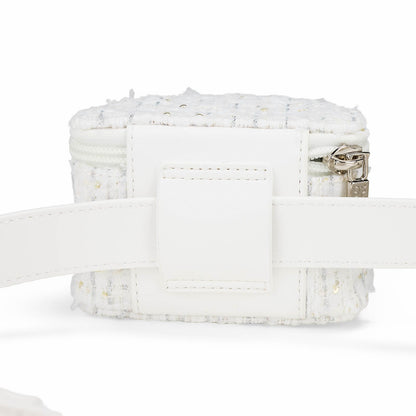 ツイードツインヒップバッグ (ホワイト)