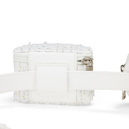 ツイードツインヒップバッグ (ホワイト)