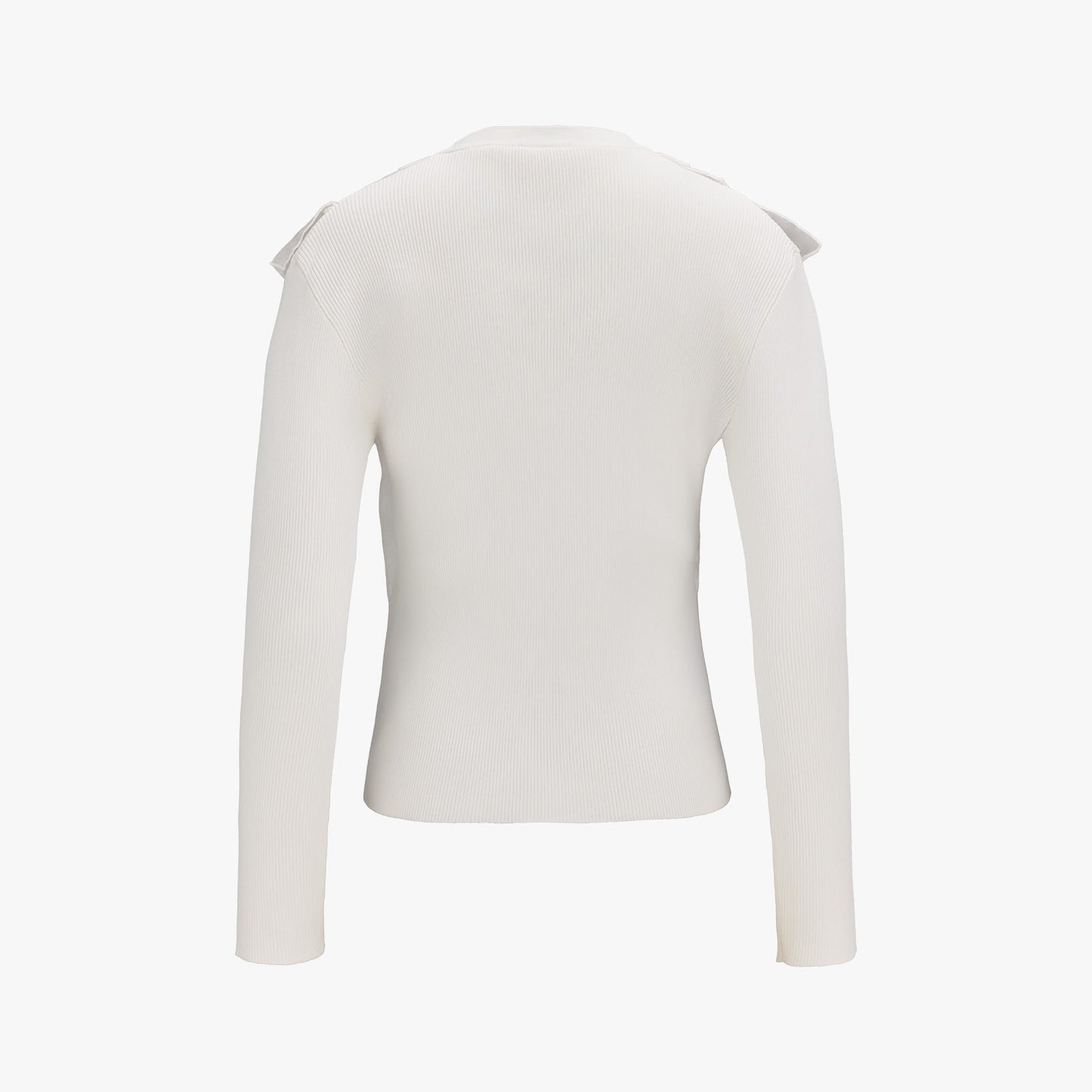 オーガンジーVネックカーディガン (ホワイト)