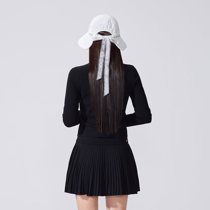 レーススカラップカーディガン (ブラック)