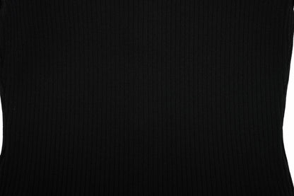 ラッフルリブカーディガン (ブラック)
