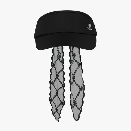 レーススカーフバイザー (ブラック)