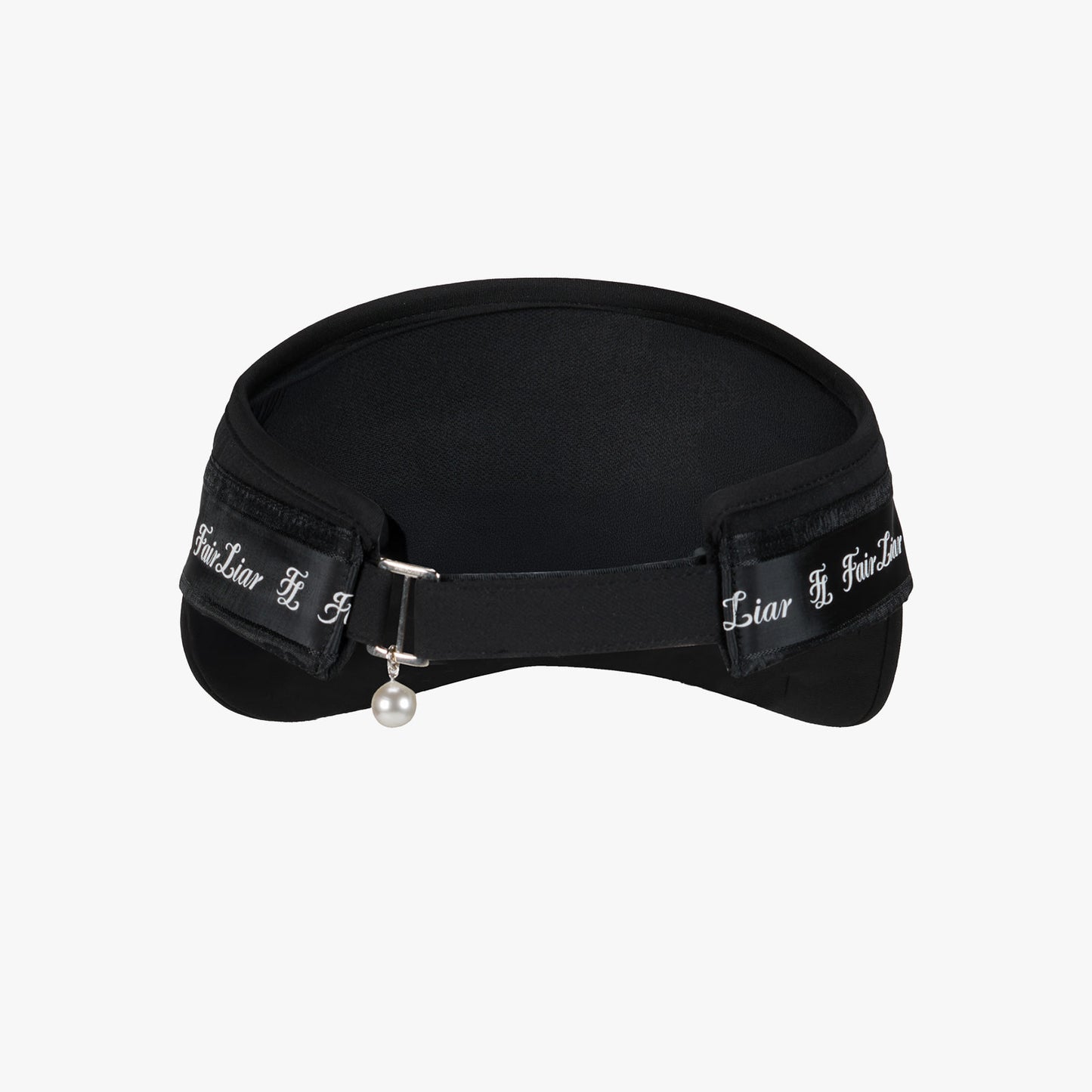 小粒パールロゴテープバイザー (ブラック)