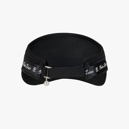 小粒パールロゴテープバイザー (ブラック)