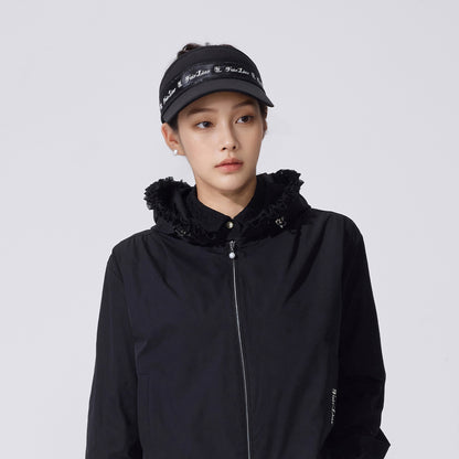 小粒パールロゴテープバイザー (ブラック)