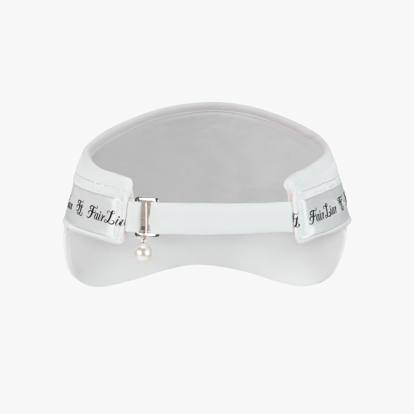 小粒パールロゴテープバイザー (ホワイト)