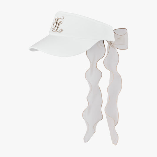 カラーオーガンジーバイザー (ベージュ)