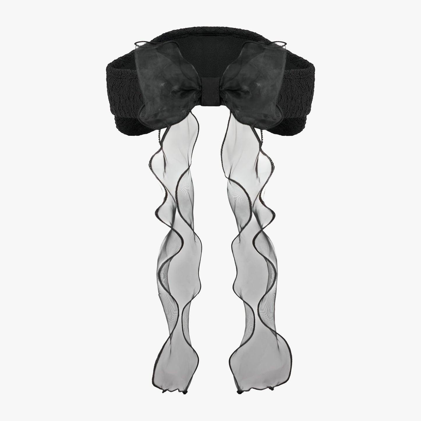 レースパールオーガンジーバイザー (ブラック)