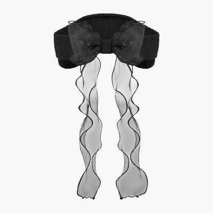 レースパールオーガンジーバイザー (ブラック)