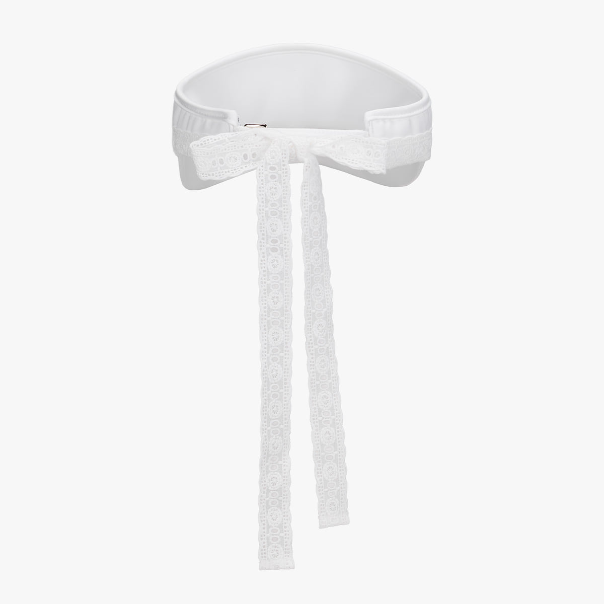 レーススカラップリボンバイザー (ホワイト)