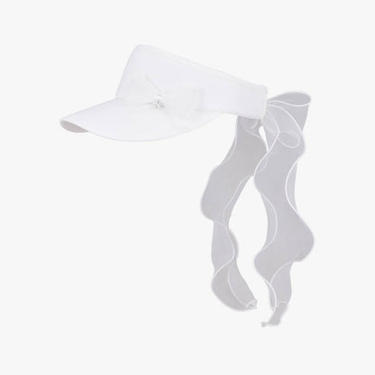 パールリボンオーガンジーバイザー (ホワイト)