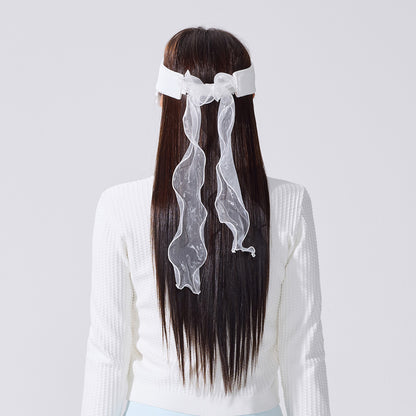 パールリボンオーガンジーバイザー (ホワイト)