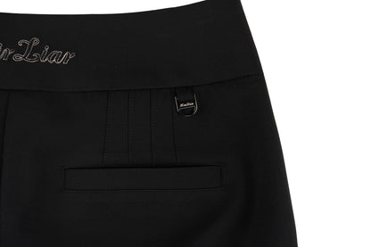 バックロゴブーツカットパンツ (ブラック)