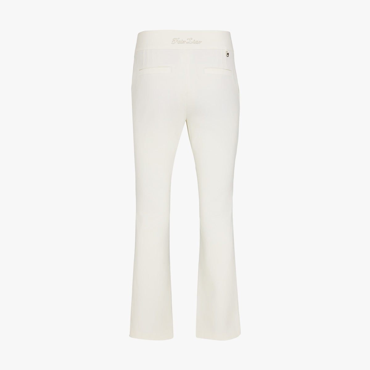 バックロゴブーツカットパンツ (クリーム)