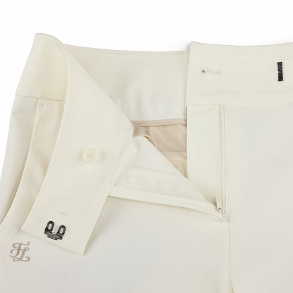 バックロゴブーツカットパンツ (クリーム)