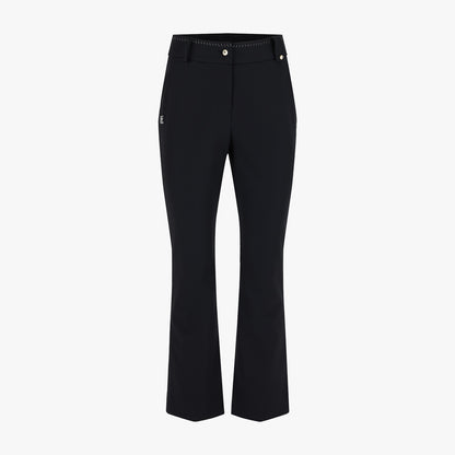 パールステッチセミブーツカットパンツ (ブラック)